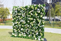 Mur de fleurs artificielles en vente directe d'usine – Panneau de fleurs en soie rose tendance, idéal pour les réseaux sociaux, pour mariages et événements extérieurs