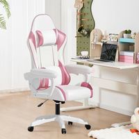 Chaise de jeu ergonomique en PC couleur noire bon marché personnalisée Silla Gamer en cuir synthétique tournant avec appui-tête pour le bureau
