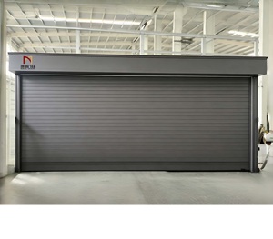 <span class=keywords><strong>Porte</strong></span> de <span class=keywords><strong>garage</strong></span> ultra-large pour villa avec rideau lumineux et bande lumineuse, <span class=keywords><strong>porte</strong></span> à enroulement rapide antivol en alliage d'aluminium. - Product Image 1