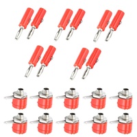 XLW 10 paires 4mm banane mâle prise femelle connecteur à vis borne de liaison poste Audio haut-parleur adaptateur noir rouge