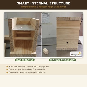 Custom Wooden Stingless <b>Native</b> Bee Hive Box Australian OATH Style Beekeeping Tool <b>Set</b> for Beginner - Product Image 1