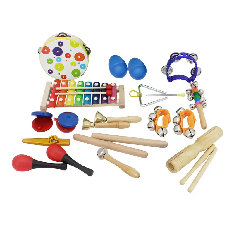 Speelgoed Muziekinstrument 19 Stks/set Vroege Educatief Houten Muziek Gift Speelgoed Houten Muziekinstrumenten Xylofoon Speelgoed Met Game Voor