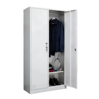 Armoires de rangement modernes en acier à 2 portes avec système de verrouillage et poignées intérieures pour le matériel commercial et domestique
