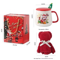 Mug en céramique de Noël mignon, cadeau d'anniversaire pour filles et meilleures amies, avec couvercle et cuillère, souvenir en porcelaine