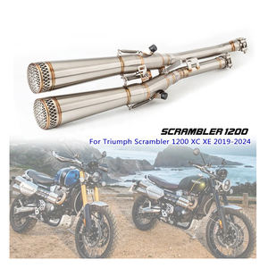 ท่อไอเสียรถจักรยานยนต์สำหรับ <span class=keywords><strong>Triumph</strong></span> Scrambler <span class=keywords><strong>1200</strong></span> <span class=keywords><strong>XC</strong></span> XE ปี 2019-2024 ท่อเก็บเสียง ระบบไอเสียแบบเต็ม ท่อร่วมไอเสีย - Product Image 1
