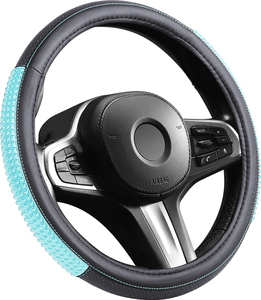 Housse de volant de voiture universelle en PVC souple, texture luxueuse, design anti-reflets et résistant aux traces de doigts - Product Image 4