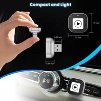 Adaptador Inalámbrico CarPlay de Tipo Corto con Diseño de Conexión Directa, Convierte CarPlay con Cable a Inalámbrico, Compatible con Apple Android Auto USB Tipo-C