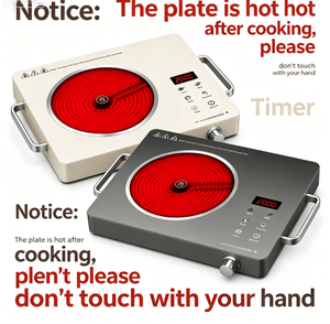 Cuisinière infrarouge électrique 1800W à puissance réelle, commande tactile, 6 modes de <span class=keywords><strong>cuisson</strong></span>, minuterie, verrouillage enfant, surface en verre durable, compatible avec tous les ustensiles de <span class=keywords><strong>cuisson</strong></span> - Product Image 2