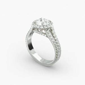 Customized Jewelry 14K 18K Plated 1CT 2CT 3CT Round Cut VVS Moissanite Diamond 925 Silver Rings Wedding Diamond Engagement Ring - Product Image 5