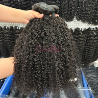 Extensiones de Cabello Humano 100% Sin Procesar de Alta Calidad, Textura Afro Rizada, Sin Costuras, en Oferta
