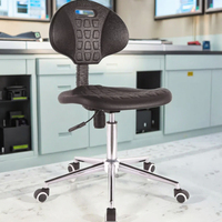 Chaise de garage antistatique en mousse PU ESD de laboratoire Dossier d'atelier sans poussière Ascenseur en métal Rotation Caractéristique Entrepôts scolaires Hôpital Moderne