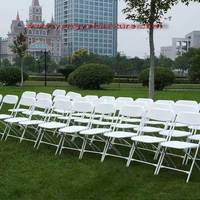 Chaise pliante en plastique à prix abordable pour événements, réceptions et dîners – Chaise pliante en métal blanc pour fêtes