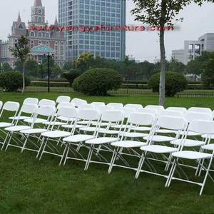 Chaise pliante en plastique à prix abordable pour événements, réceptions et dîners – Chaise pliante en métal blanc pour fêtes - Product Image 5