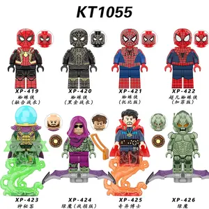 Figurines Spider 25 cm, X0331 X0328, super héros, jouets figurines Green Goblin, Dr pieuvre venom, Mini blocs de construction, modèles de jouets d'action