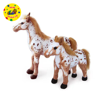 Vente en gros de jouets en peluche unisexe personnalisables de 10cm animaux de zoo réalistes en coton polyester rempli de coton PP