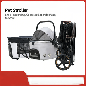 Poussette double pliable 3-en-1 légère et compacte JXB Custom Label avec paniers amovibles - Product Image 3