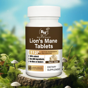 OEM Mejor Lion's Mane Tablet Alegre Estado de ánimo Suplemento de salud natural para la regeneración nerviosa Memoria de soporte cerebral - Product Image 2