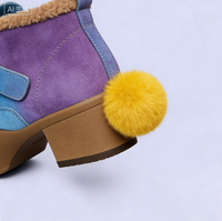 Bottes d'hiver respirantes pour femmes, nouvelle conception de luxe 2026, couleur dégradée assortie