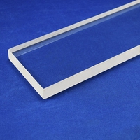 Plaque carrée en quartz fondu naturel pur à 99,99 %, haute température, sur mesure |   Surface polie givrée, 92% de transmission de la lumière