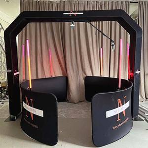 Cabina de Fotos Giratoria 360° con Cristal Transparente, Tamaño Personalizable, Control Remoto, Logotipo Personalizado, Compatible con Smartphones - Product Image 6