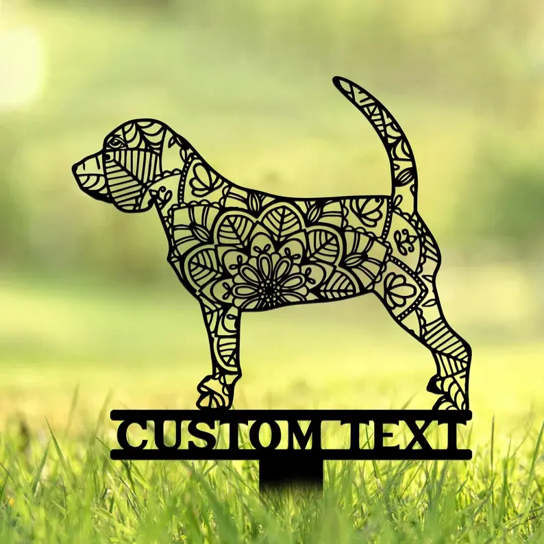 Decorazione da giardino personalizzata Beagle Yard Art Dog Garden logo beagle amante regalo decorazione all'aperto Beagle Park decoro