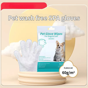 Taşınabilir evcil hayvan kuru silme eldivenleri yıkama gerektirmeyen tek kullanımlık kediler köpekler için açık hava seyahat bakım temizleme banyosu evcil hayvan malzemeleri hızlı bakım - Product Image 4