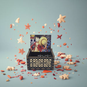 Mini boîte à musique à manivelle, thème de navigation, boîte à musique à manivelle en bois, thème Anime - Product Image 2