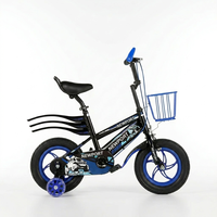 Vélo Enfant en Acier SY Monovitesse Durable avec Siège Réglable, Panier et Roues d'Apprentissage, Roues de 12 Pouces, Charge Maximale 160 kg