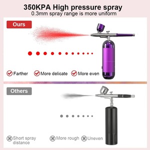 Pistolet de pulvérisation sans fil portable pour nail art, compresseur aérographe ABS pour peinture, modélisation et artisanat - Product Image 3