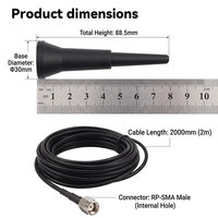 Antena Magnética Omnidireccional de Alta Ganancia de Doble Banda 2.4G 5.8G 5dBi, Impermeable IP67, con Conector RP-SMA Macho y Cable RG174 de 2M