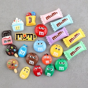 Kawaii Fun <span class=keywords><strong>M</strong></span> Bean Chocolate resina accesorios DIY teléfono caso resina encantos resina caramelo para Decoración - Product Image 4