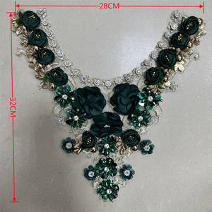 Applique à franges pour décoration de <span class=keywords><strong>mariage</strong></span>, accessoires de vêtements perlés, accessoire de corset, garniture de couture en cristal, motif extensible 3D, strass - Product Image 5