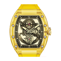 Montres mécaniques de luxe à cadran squelette complet, tourbillon, design d'usine et personnalisation par lots, pour marque privée