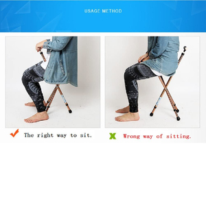 Bastón <span class=keywords><strong>de</strong></span> Aluminio JianLian con Altura Ajustable y Asiento <span class=keywords><strong>para</strong></span> Personas Mayores, Bastón con Soporte <span class=keywords><strong>para</strong></span> la Espalda - Product Image 6