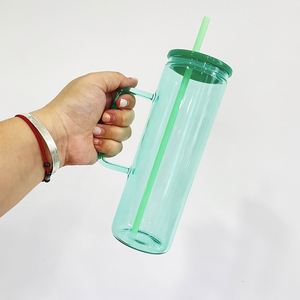 Venta al por Mayor de Tazas de Vidrio Delgadas de 20 oz en Color Jelly para Sublimación, con Asa, para Impresión por Sublimación - Product Image 4