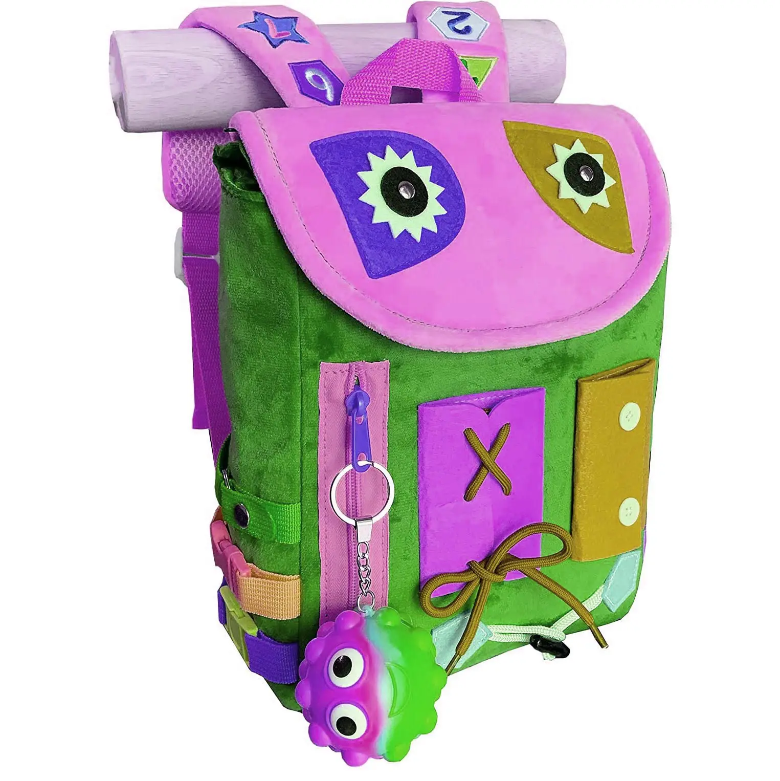 Aktivitäten Busy Board Kleinkind Rucksack Mädchen Kinder Montessori Busy Board Zappeln Rucksack Pop Kleinkind Vorschule Sensorische Rucksäcke