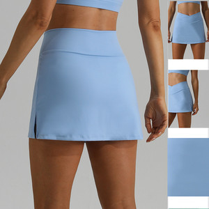 SHINBENE kadın V Crossover bel tenis etekler streç Golf Skorts koşu spor egzersiz Activewear - Product Image 2