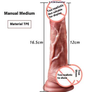 Muhuan Adult Sexspielzeug Realistischer schwingender Teleskop vibrator Weicher weiblicher Mastur bator Vibrierender Dildo - Product Image 3