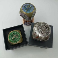 Montre de poche rétro 3D Dragon à cinq têtes, coque de montre, ensemble de 7 dés de jeu de rôle Dungeons and Dragons (D&D) avec collier
