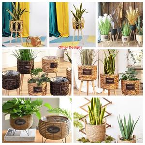 Fournitures <span class=keywords><strong>de</strong></span> jardinage Porte-pot <span class=keywords><strong>de</strong></span> fleurs tissé intérieur extérieur Support pour plantes en bambou Décoration intérieure - Product Image 6