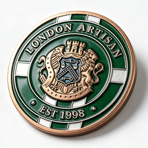 Épinglette de défi personnalisée avec blason de lion héraldique, en alliage de zinc, gaufrée en 3D, imitation émaillée, cadeau souvenir - Product Image 4