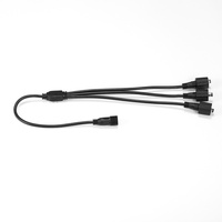 Répartiteur d'alimentation CC 1-3 voies, un connecteur femelle vers trois connecteurs mâles pour éclairage LED/ordinateur portable, garantie de 2 ans