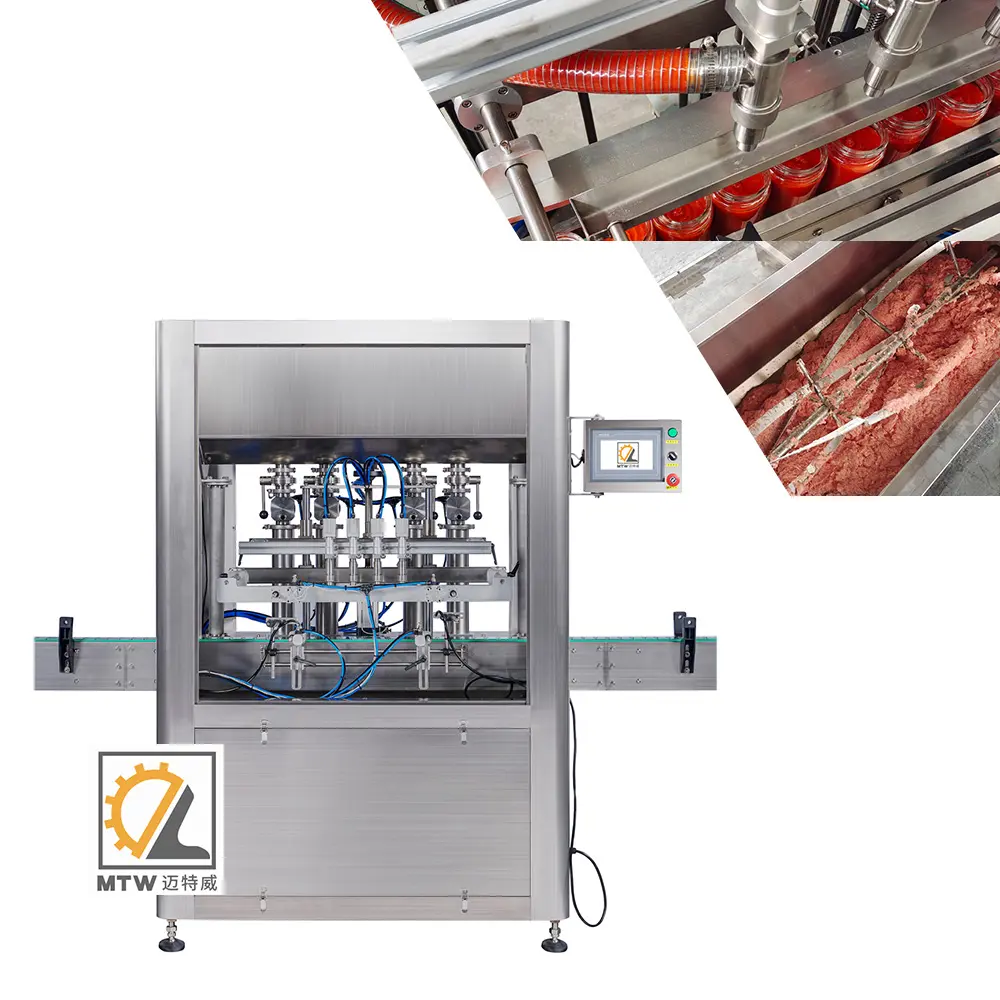 MTW поршневая автоматическая машина для розлива мясных консервов для собак и кошек