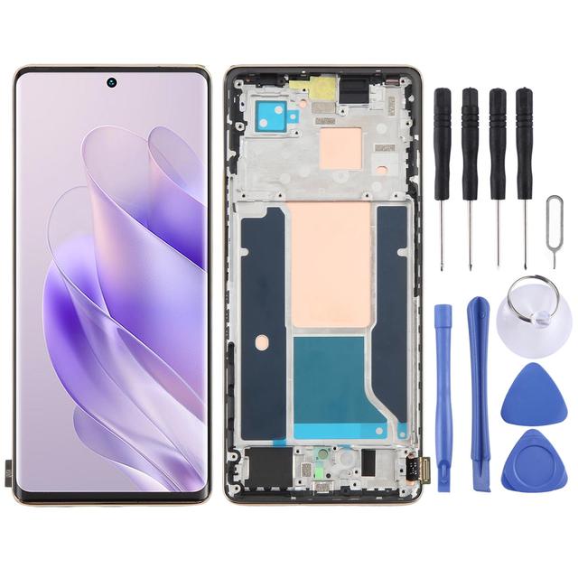 Mobile Phone LCDs Repair for Infinix Zero 30 4G X6731B Original AMOLED LCD Display Touch Screen Digitizer Assembly with Frame