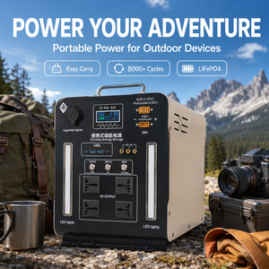 Stazione di Alimentazione Portatile da 2300W con Batteria LiFePO4, Inverter a Onda Sinusoidale Pura, <span class=keywords><strong>Ricarica</strong></span> <span class=keywords><strong>Solare</strong></span> e Protezione Multipla - Product Image 5