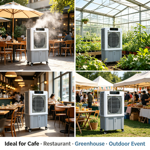 18000m&sup3;/h Portable Evaporative Air <strong>Cooler</strong> 3 Speed <strong>Water</strong> Cooling <strong>Fan</strong> for Cafe Restaurant Greenhouse Workshop Outdoor - Product Image 5