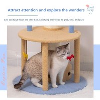 KunMeow Arbre à chat tout-en-un avec nid, toutes saisons, résistant à l'usure et aux griffures, en sisal, pour plusieurs chats, avec zone de saut