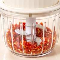 Hachoir à ail électrique mini rechargeable par USB de 260 ml, robot culinaire portable sans fil, coupe-légumes de cuisine