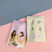 Sachet refermable personnalisé en aluminium mat, résistant à l'humidité, avec fermeture éclair, en BOPP AL PE, de qualité alimentaire, pour poudre de Matcha