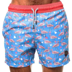 Custom Mannen Badmode 100% Gerecycled Polyester Swim Shorts Regular Fit Beachwear Zwembroek